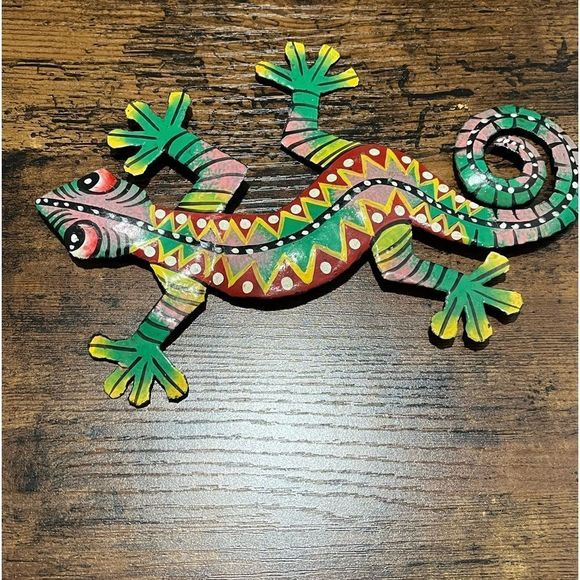 Metal wall art “Green Gecko” - Picture 3 of 3